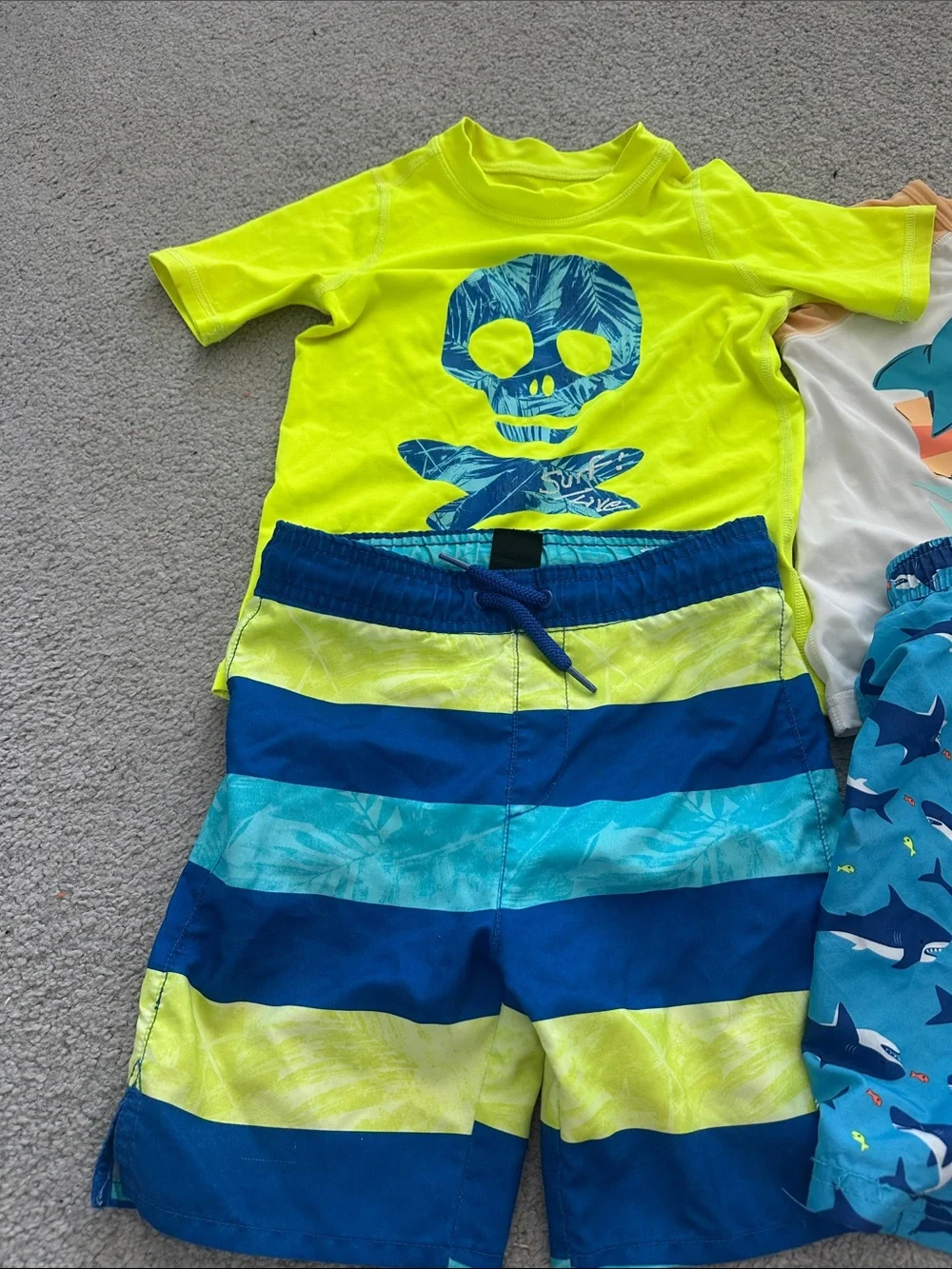 Old Navy Boys Bright Multi-Color Swim Set - Yellow, Blue, Red, Teal